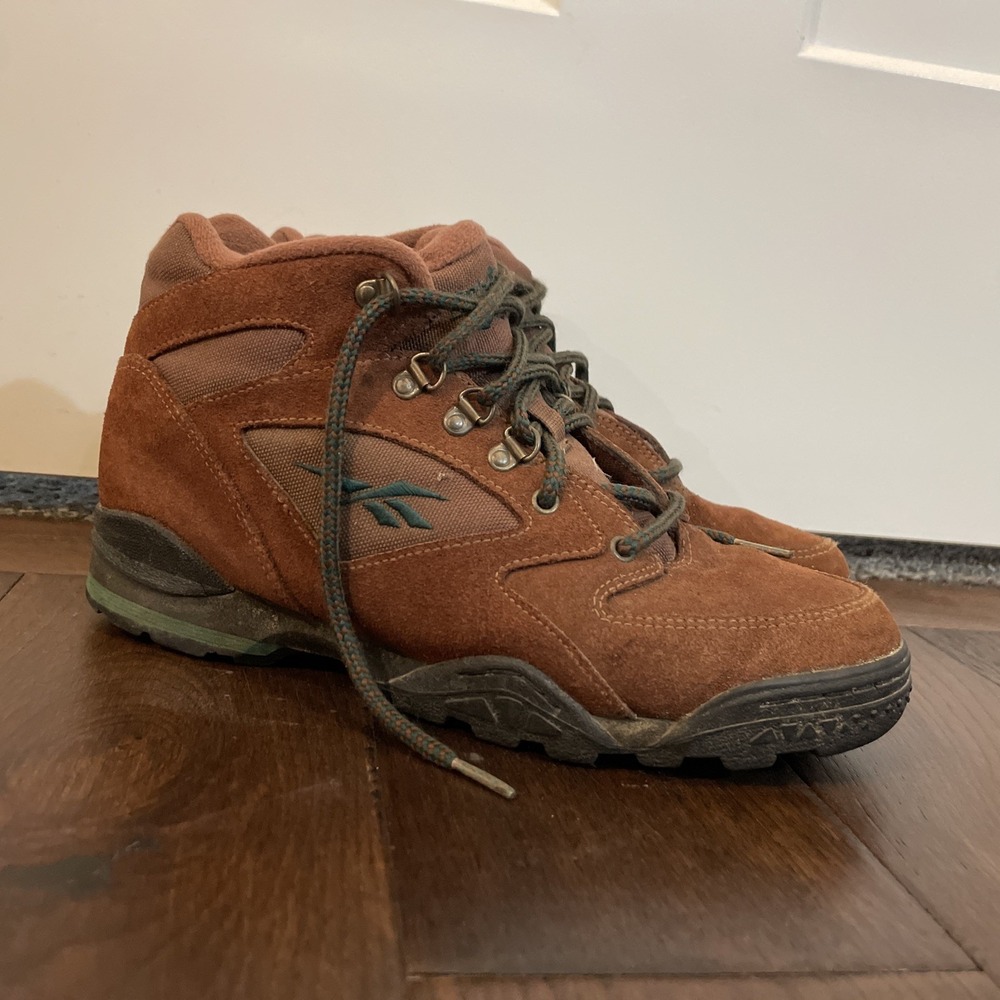 Vintage Reebok Hexalite Hiking Boots Size 9.5 Womens‎ Brown Suede